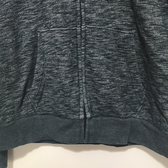 VICTORIA’S Secret Pink Snap Sleeves Full Zip Hoodie black marled size Medium - Picture 5 of 11